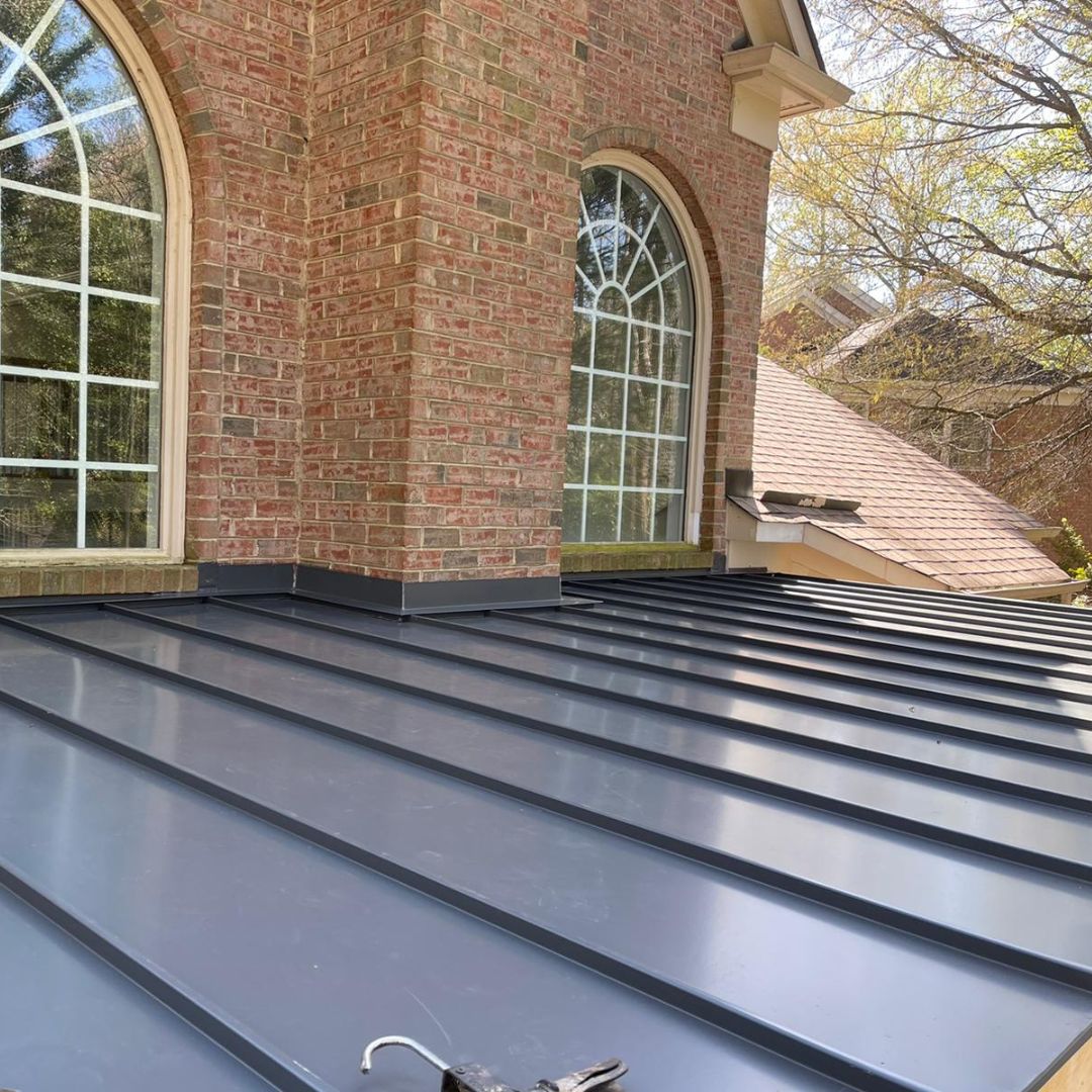 A beautiful new metal roof, replaced by Vision Roofing in Charlotte, NC